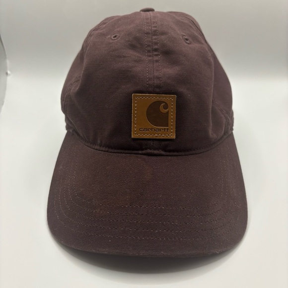 Carhartt Other - Carhartt Dark Maroon with Brown Logo Men’s Cap
